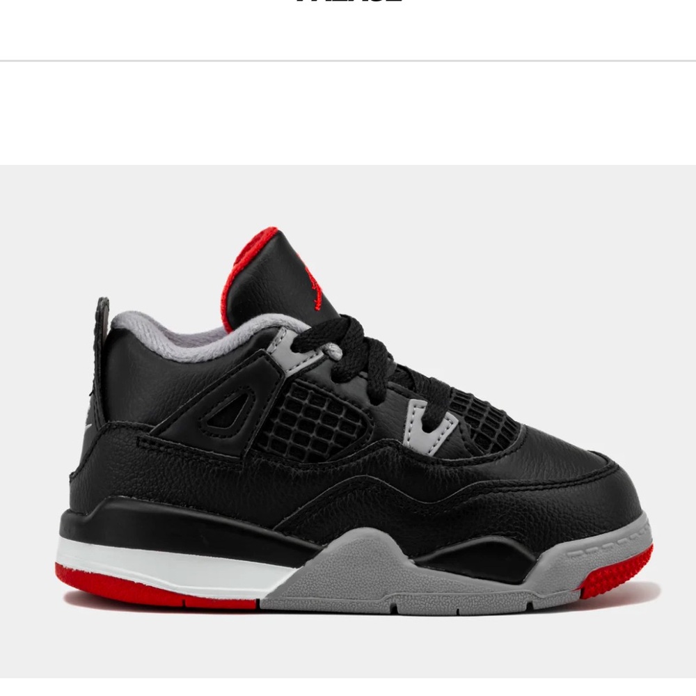 Toddler Jordan 4 Retro BRED Reimagined SZ 10c